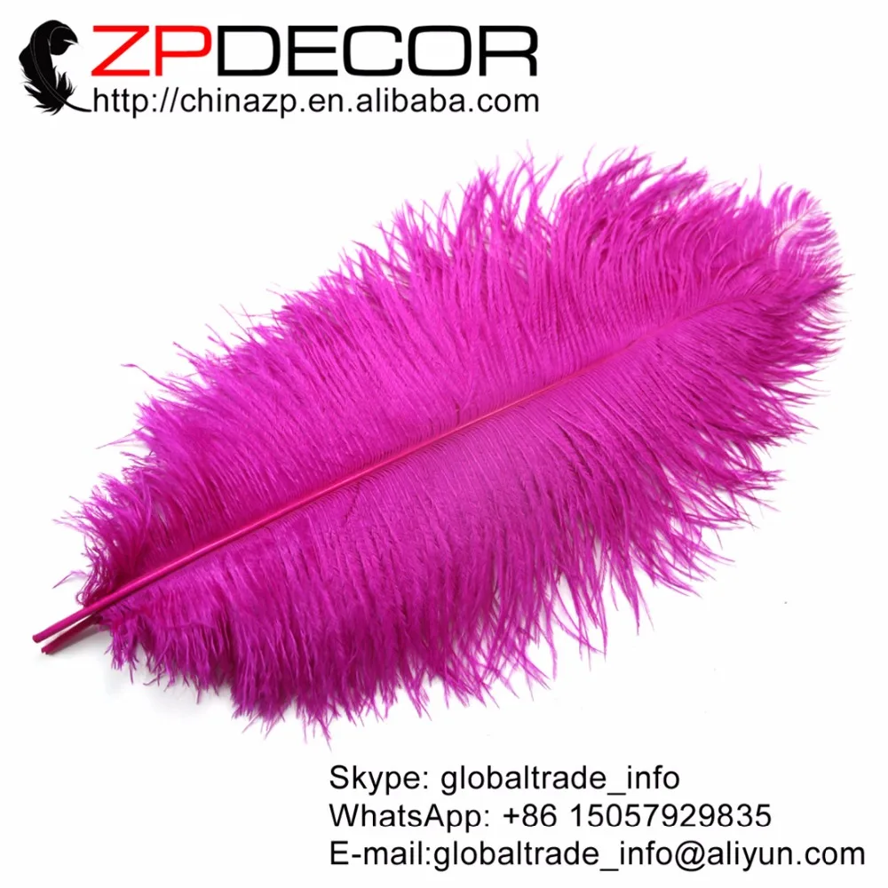 

ZPDECOR 40-45 см (16-18 дюймов) 100 шт./лот доступны страусиные перья ярко-розовые