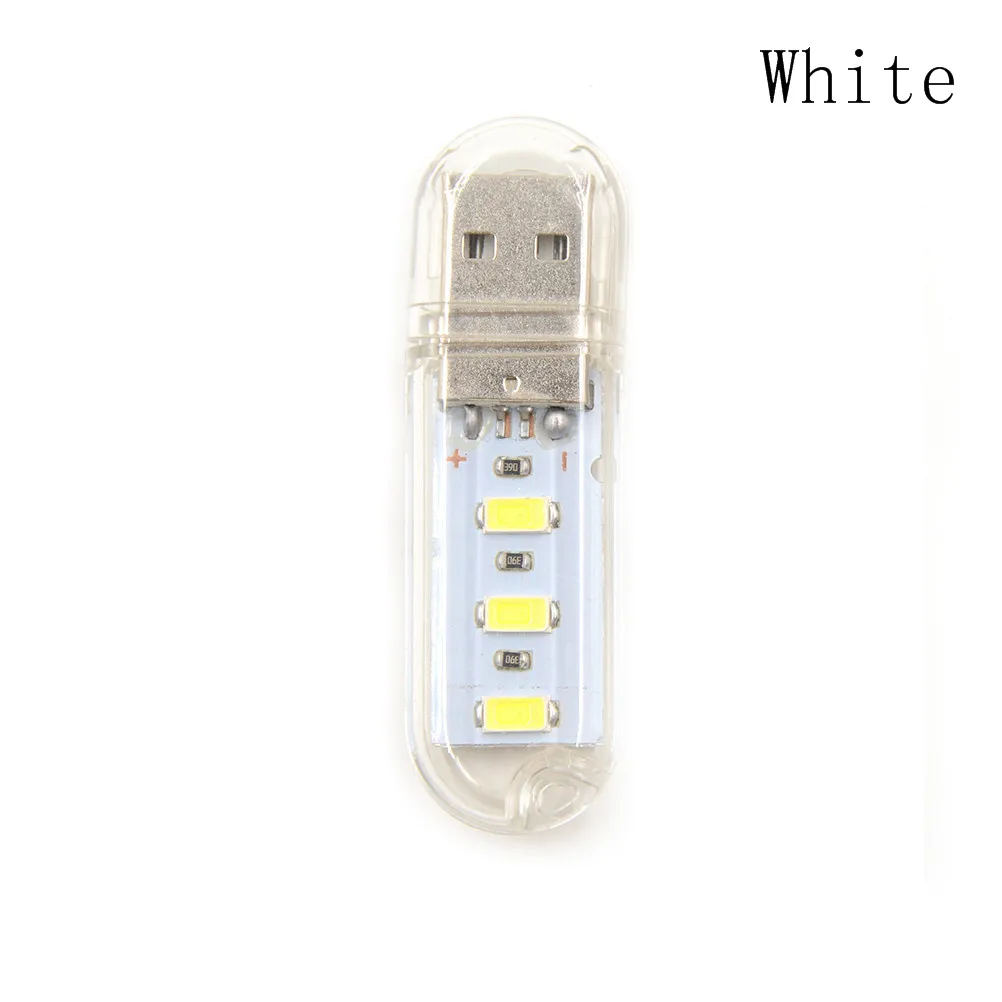 2 шт./лот миниатюрная USB светодиодная лампа освещение для книг 3 светодиода 5730 SMD 1 5