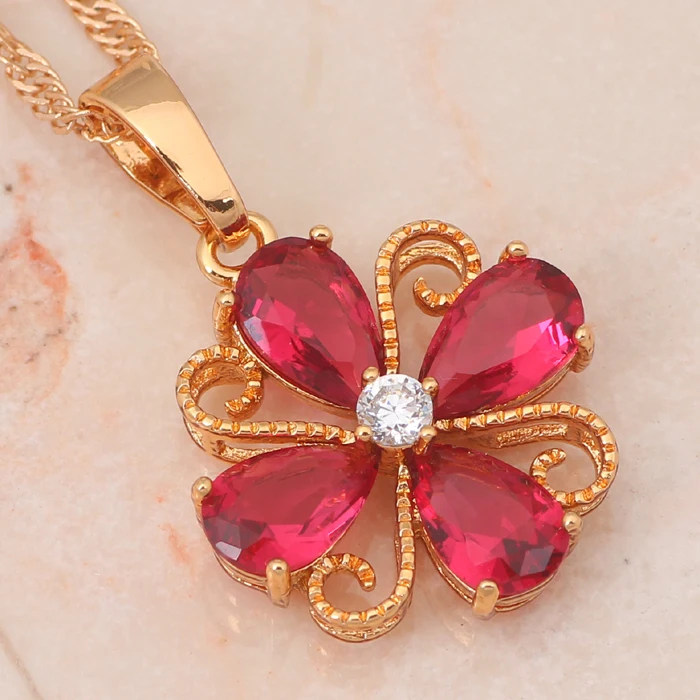 Glitering подарок партии товаров золотой тон rose Циркон Ювелирные комплекты с