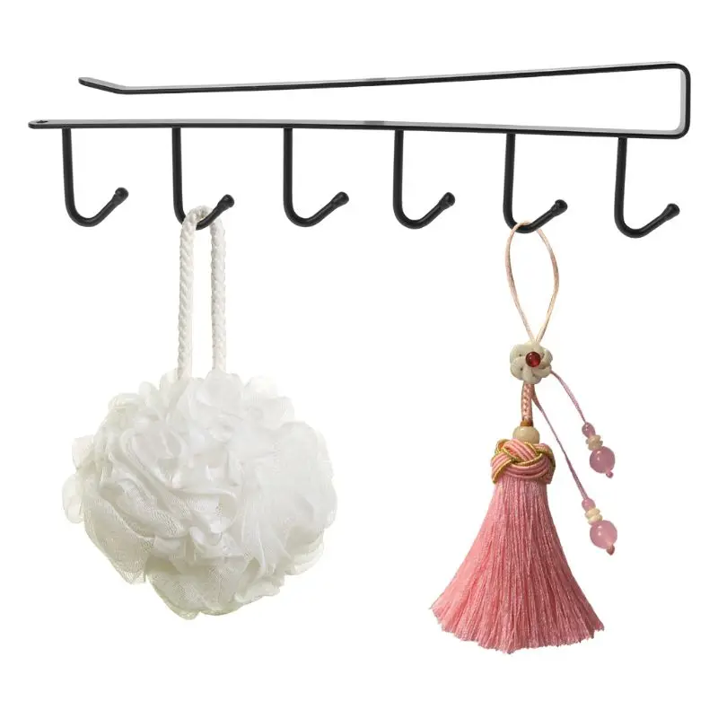 Железная 6 крючковая вешалка для шкафа Органайзер Вешалка шкаф с подвесной