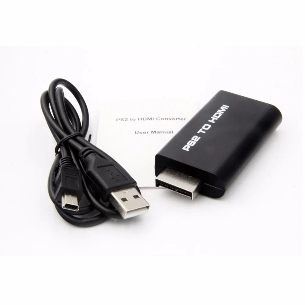 Для PS2-HDMI-совместимый HD видео преобразователь Аудио адаптер HDTV дисплей USB вход к