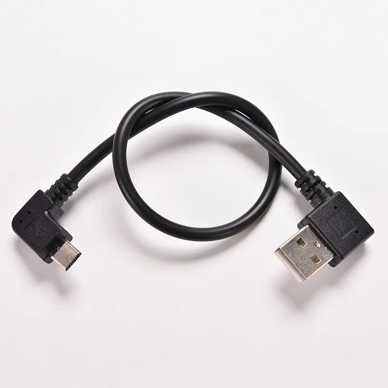 27 см Угловые USB 2,0 Мужской до 90 градусов левый угол Micro USB 5 Pin штырь, кабель переходник, конвертер 1 шт