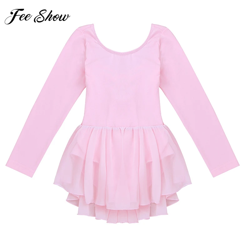 Cute Girls Ballet Dress For Children Girl Dance Clothing Kids Classic Long Sleeve Leotard | Детская одежда и обувь