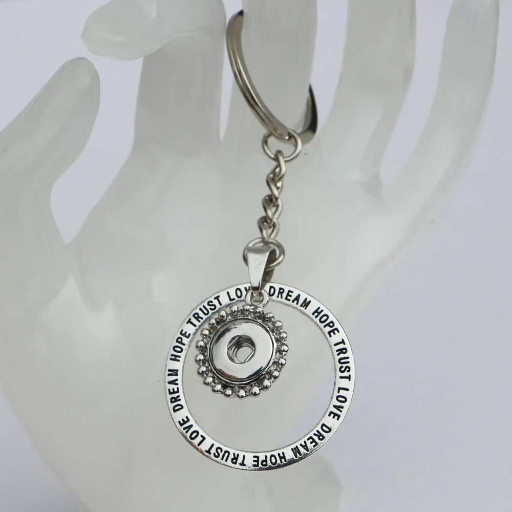 Wholesale Vintage Dream Hope Trust Love Letter Keyring Metal Diy 18mm Snap Buttons Keychain For Men Jewelry NKR012 | Украшения и