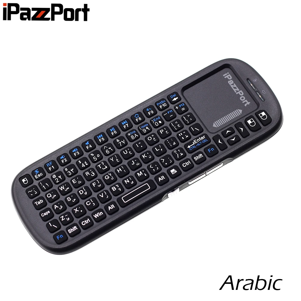 Оригинальная iPazzPort 19 s арабская клавиатура 2 4G мини беспроводная Air mouse с тачпадом
