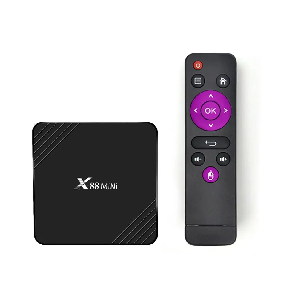 

X88 MINI Smart Network Player 2G+16G RK3318 2.4GHz WiFi 4K HD TV Box Android 9.0 Set-top Box