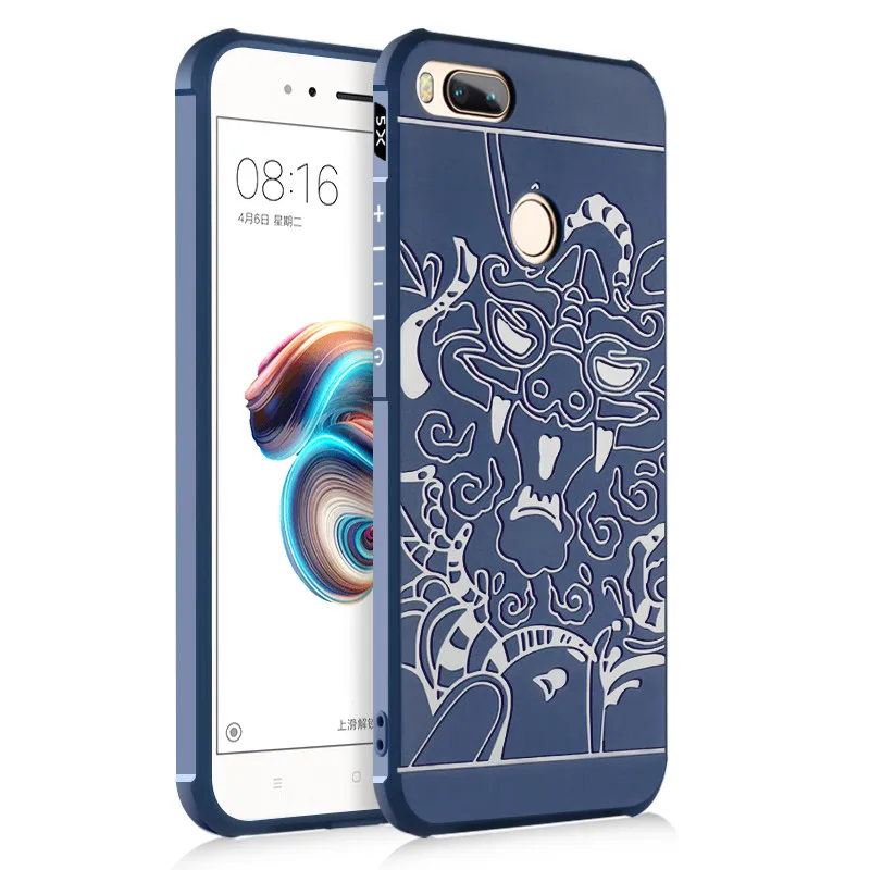 dragon blue EVOLOU для Xiaomi mi A1 чехол 360 защищенный Силиконовый чехол для Xiaomi mi 5X mi 5X Pro A 1 3D Dragon противоударный ТПУ чехол s mi A1 - Цвет: dragon blue