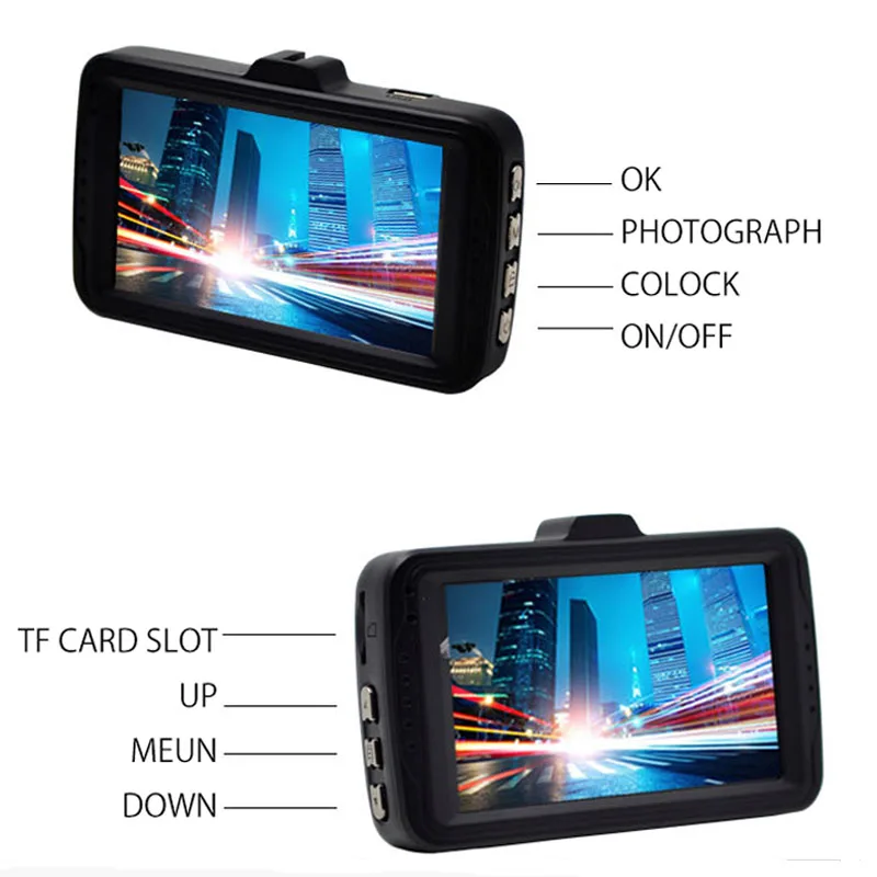 Новинка 2017 года 3.0 дюймов Видеорегистраторы для автомобилей Оригинальный