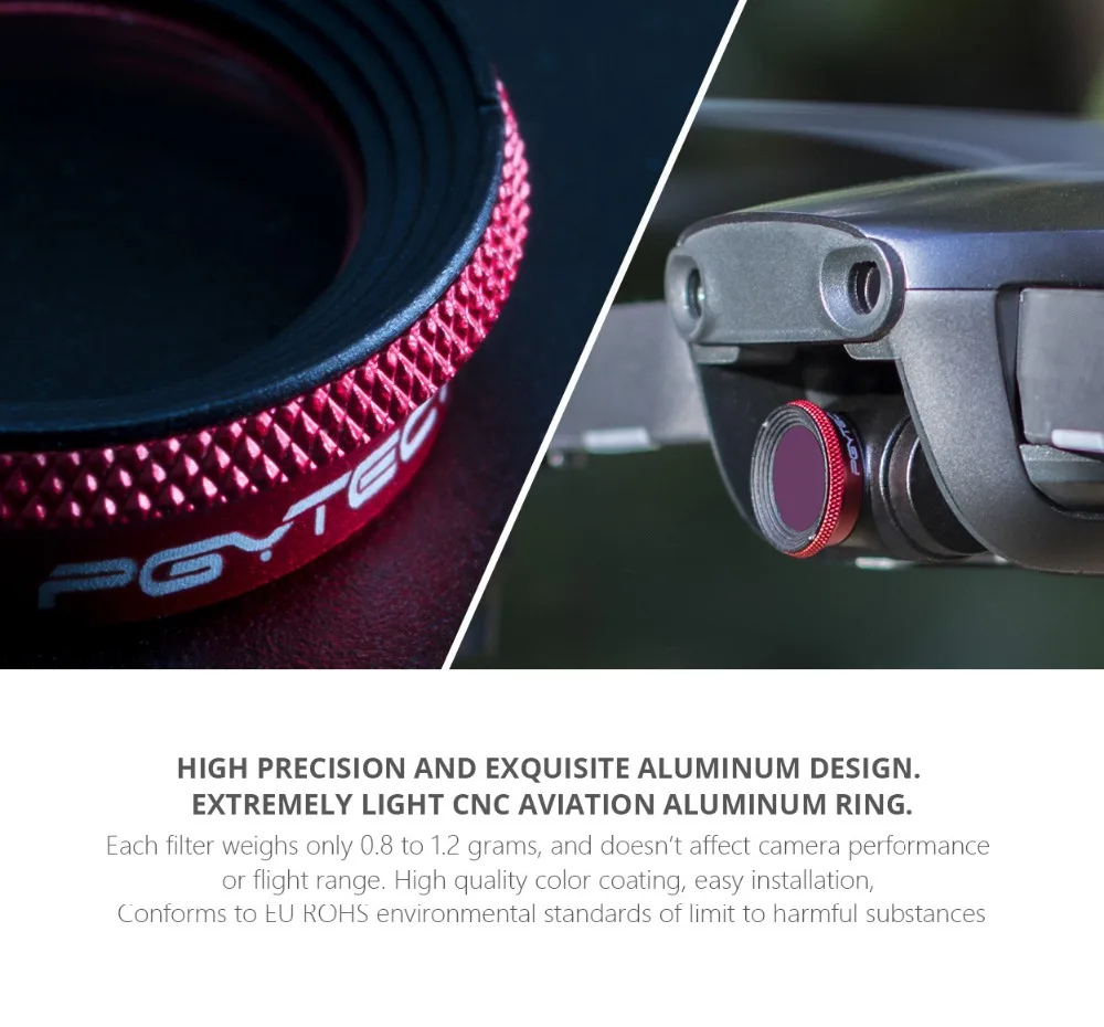 PGYTECH DJI MAVIC Air Профессиональный фильтр объектива UV CPL ND4 ND8 ND16 ND32 профессиональные фильтры Комплект для DJI MAVIC камера воздушного дрона