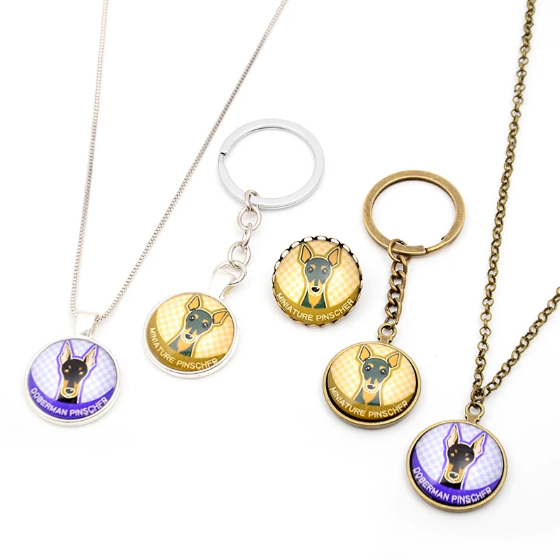 Schnauzer Пудель мопса ювелирные изделия брелки для женщин мужчин девочек Сделай Сам