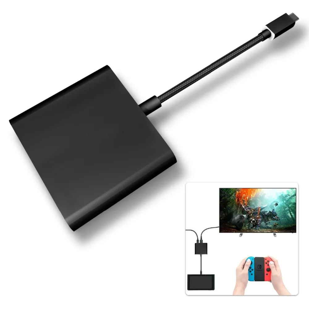 Адаптер HDMI type C для переключателя NAND концентратор USB-C к мини-Док-станция HD