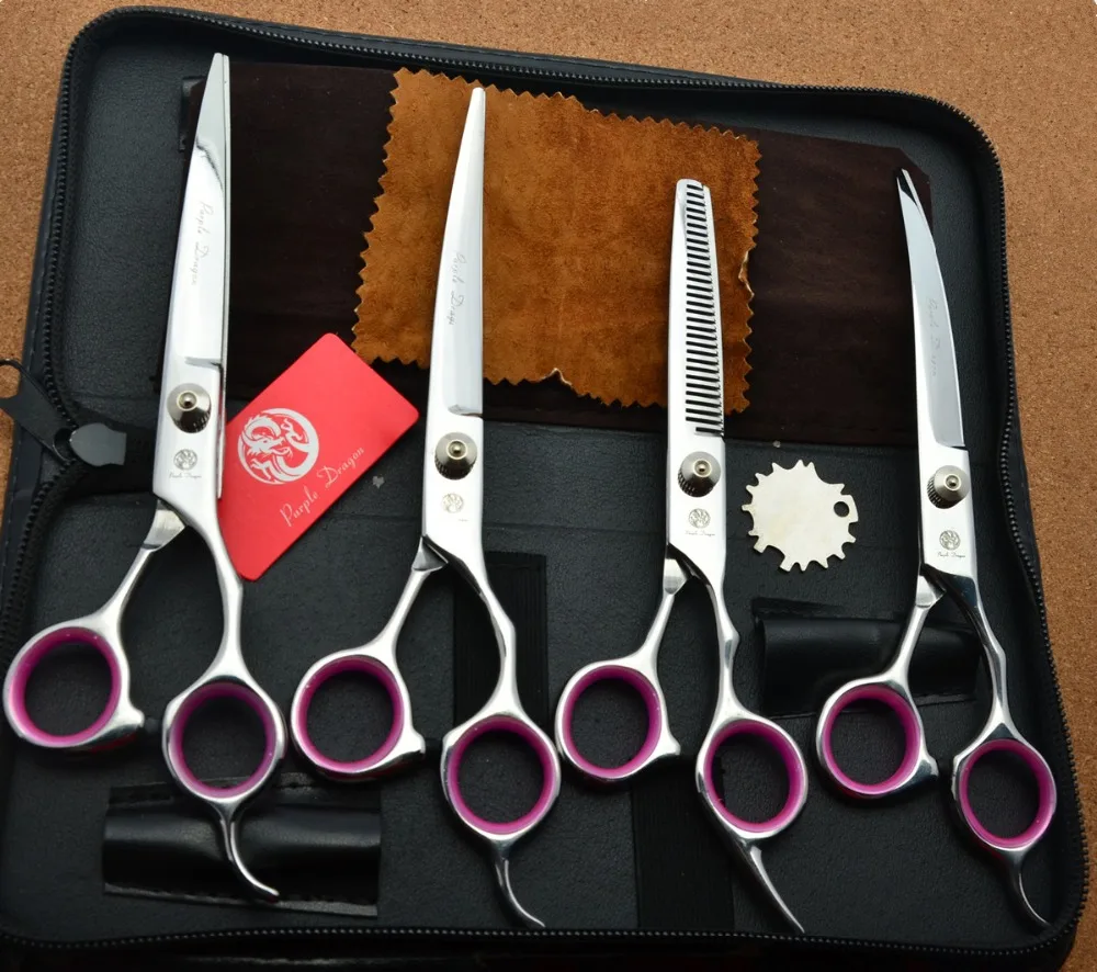 Парикмахерские ножницы JP 440C 4 шт. подходит для собак кошек питомцев 692 #7 '✙ см