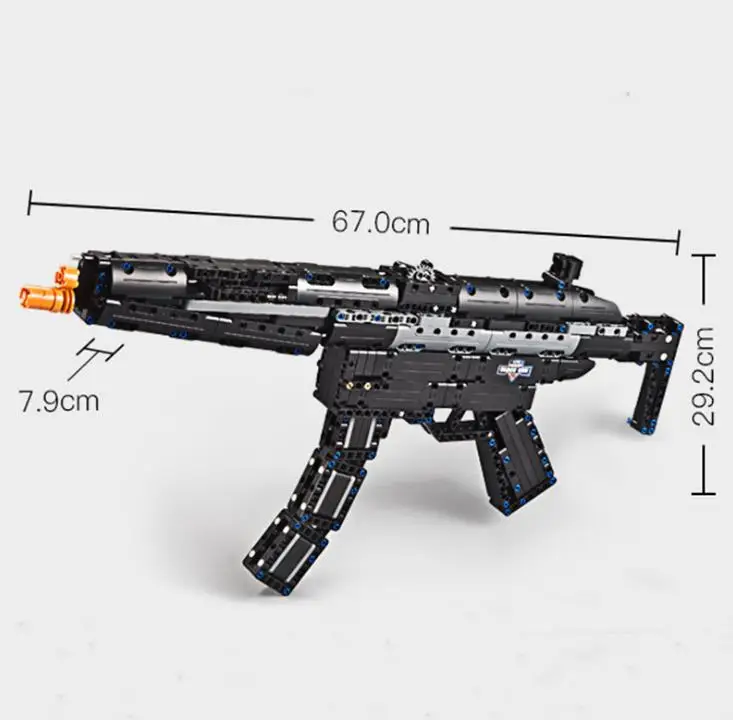 617 шт. строительные блоки Heckler &amp Koch MP5 Submachine для оружия toys | Игрушки и хобби