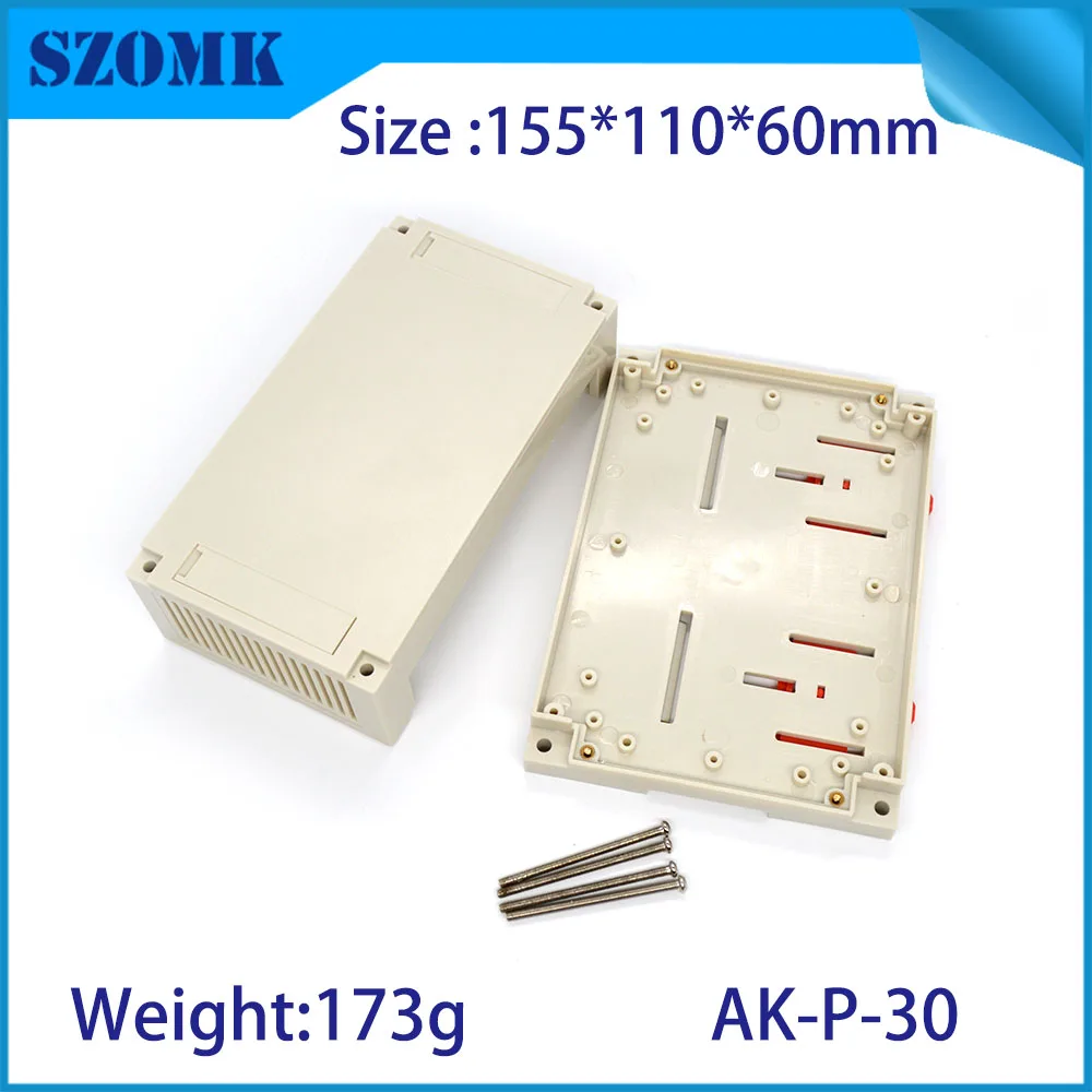 Пластиковый корпус szomk 155*110*60 мм для печатной платы din рейка распределительная