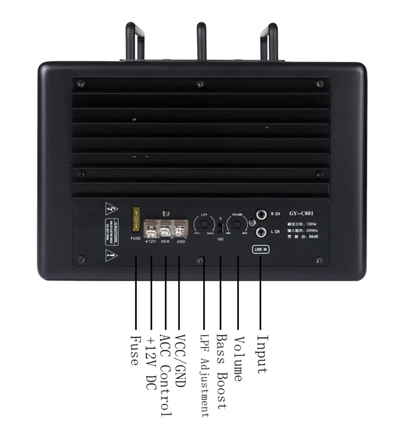 IWISTAO 8 дюймов активный сабвуфер для автомобиля DC12V 100 Вт 45-150 Гц 88дб автомобильный аудио сабвуфер модификация черный