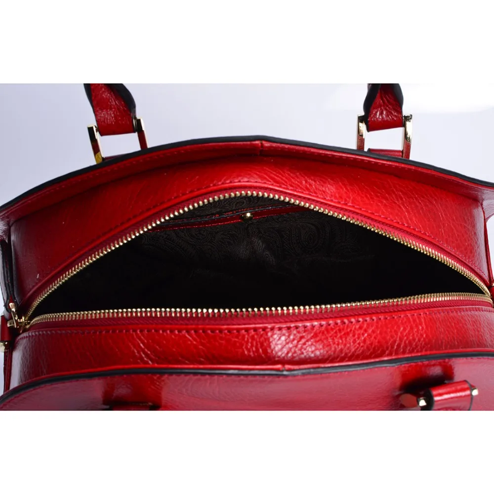 Женская сумка мессенджер из натуральной кожи тоут с тиснением в китайском стиле