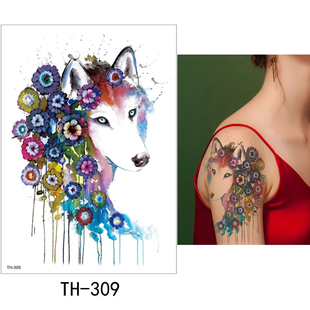 TH-309 Glaryyears 1 шт Временные татуировки Стикеры красочные поддельные татуировки животного флеш-тату Водонепроницаемый Малый Body Art Для мужчин Для женщин го звена 03 - Цвет: TH-309