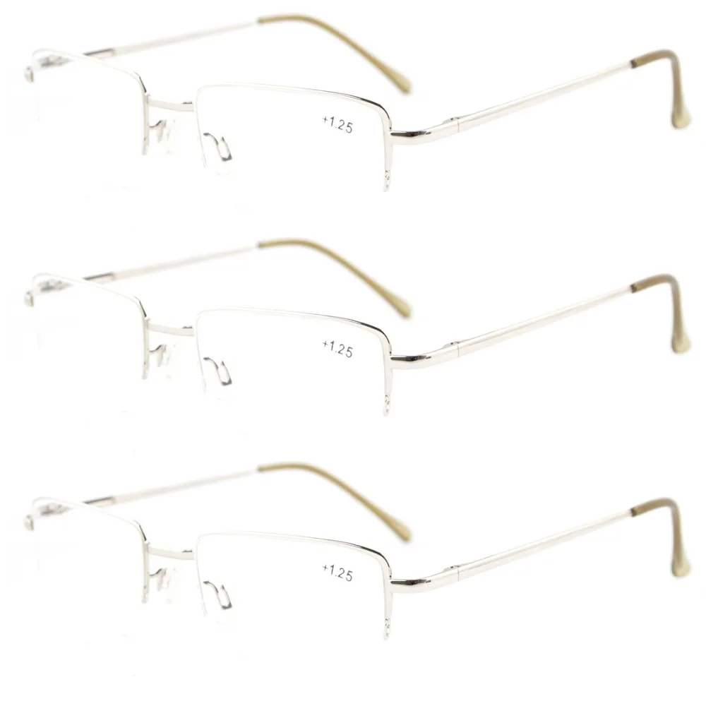 HR16011 микс Eyekepper 3 pack ридеры Пружинные шарниры половинной оправы очки для чтения + 0