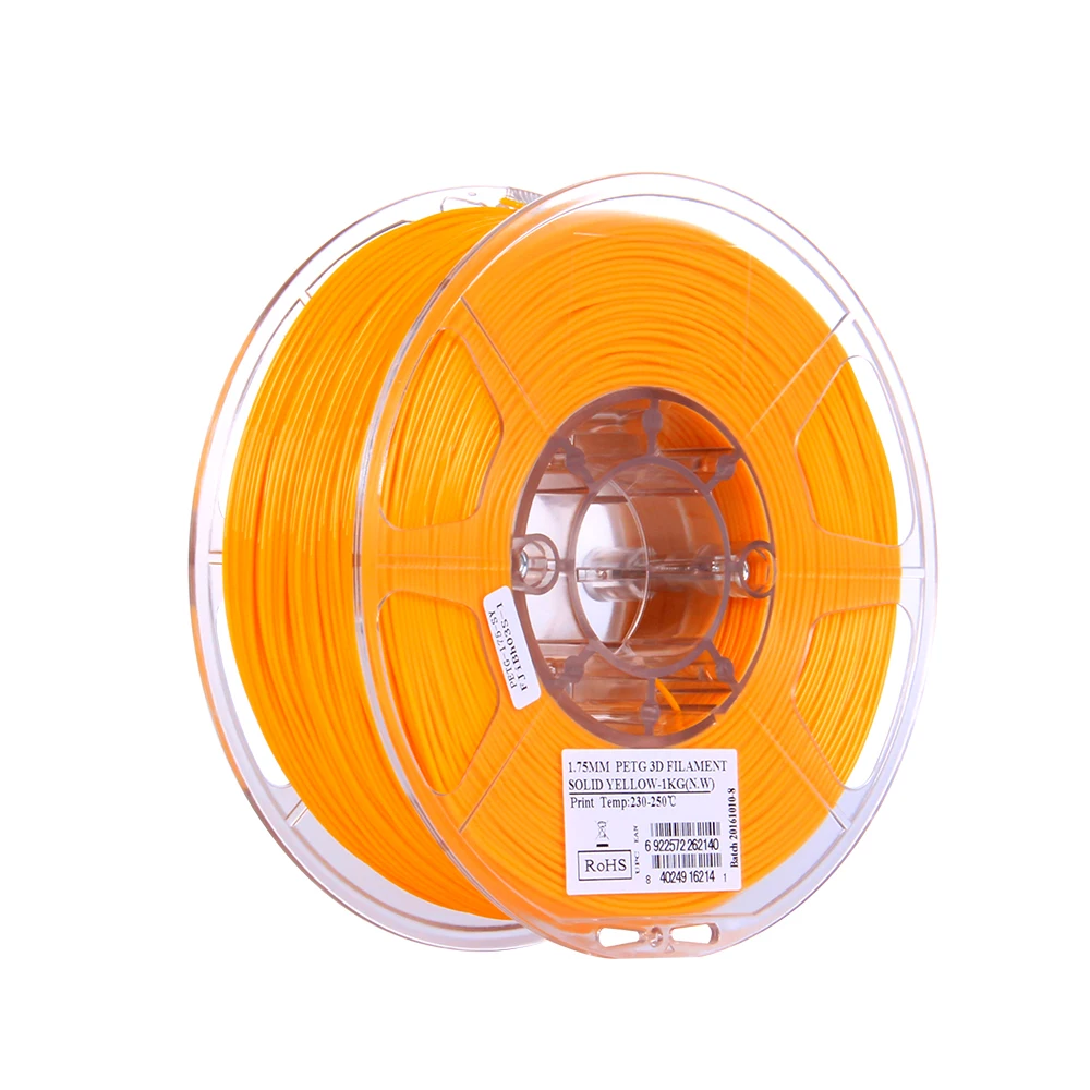 ESUN PETG 1,75 мм нить 3d принтера 1 кг(2.2lb) материал катушки заправки Твердые Белый Желтый Фиолетовый Синий Золотой расходные материалы
