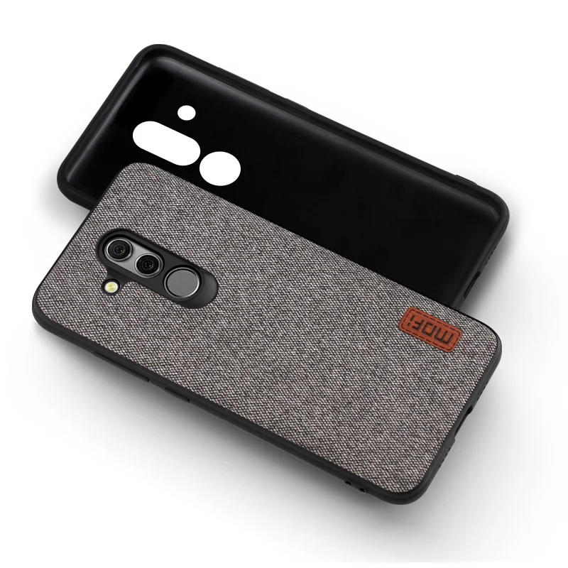 gray Для huawei mate 20 Lite чехол-накладка mate 20 задняя крышка силиконовый тканевый противоударный чехол capas MOFi mate 20 lite чехол - Цвет: gray