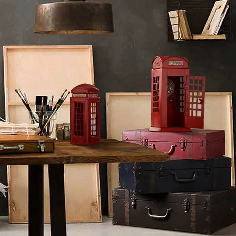 Металлический Ретро телефон в стиле американской деревни предметы интерьера для