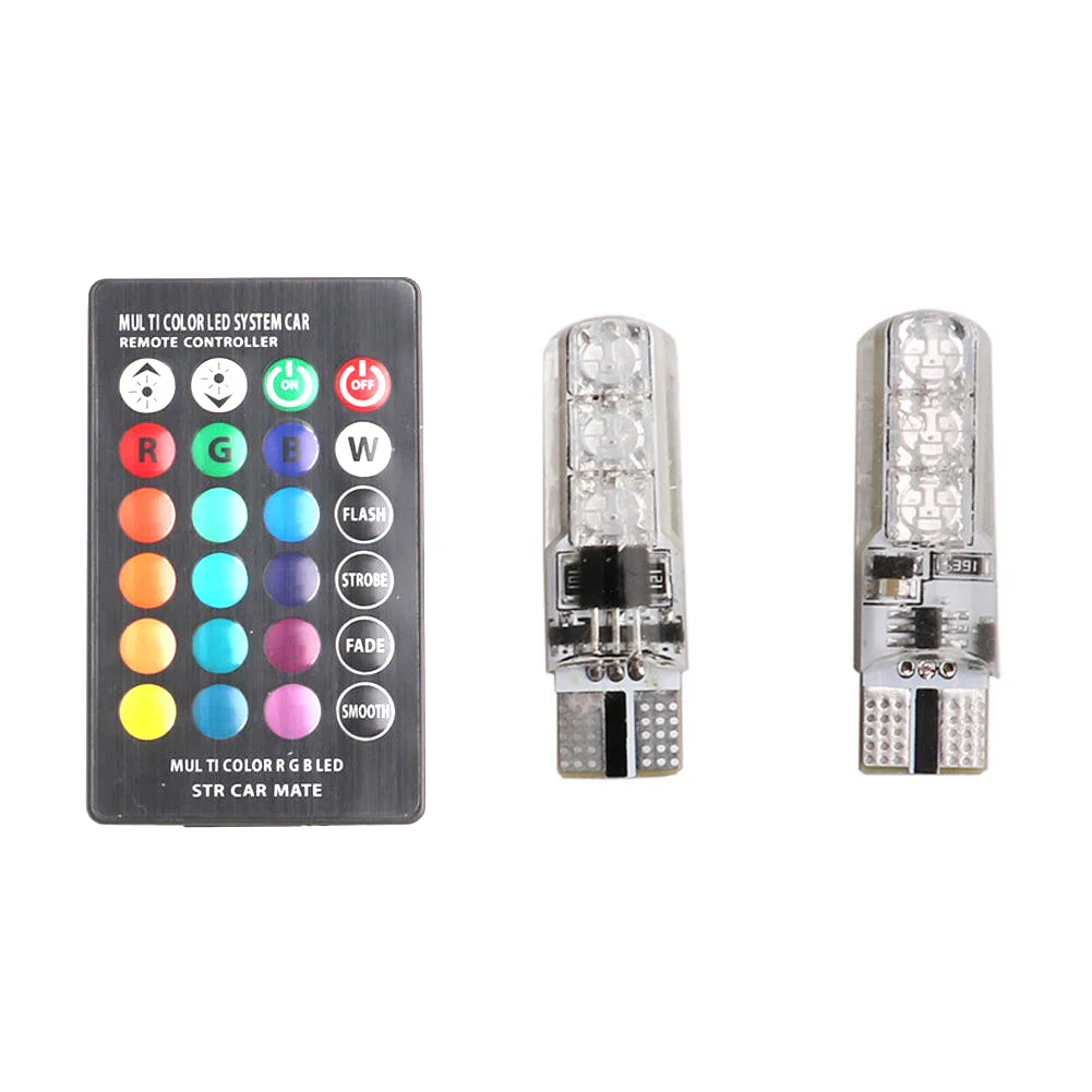 Хит продаж 2 шт. 5050SMD 6LED RGB Авто Автомобильный клиновидный боковой светильник