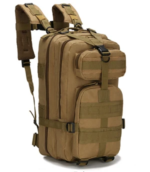 TAN Tactical Molle 3P Assault Backpack Outdoor Sports Military Camping Hiking Climbing Rucksack Trekking Hunting Bag - Цвет: TAN