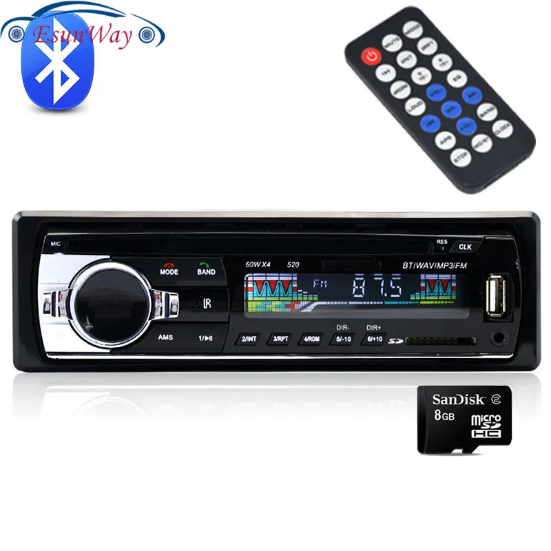 Авторадио автомобильное радио 12 в Bluetooth V2.0 стерео тире 1 Din FM Aux вход приемник SD USB MP3