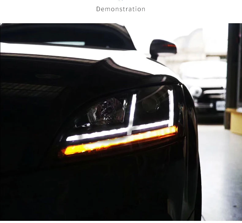 Автомобильный Стильный чехол на головную лампу для Audi TT фары Audi TT 2006- светодиодный фонарь DRL Объектив Двойной Луч би-ксенон HID
