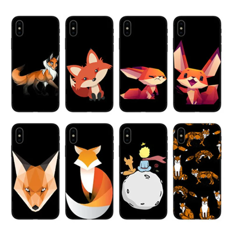 Mr Fox com oculos Черный силиконовый мягкий ТПУ защитный чехол для мобильного телефона