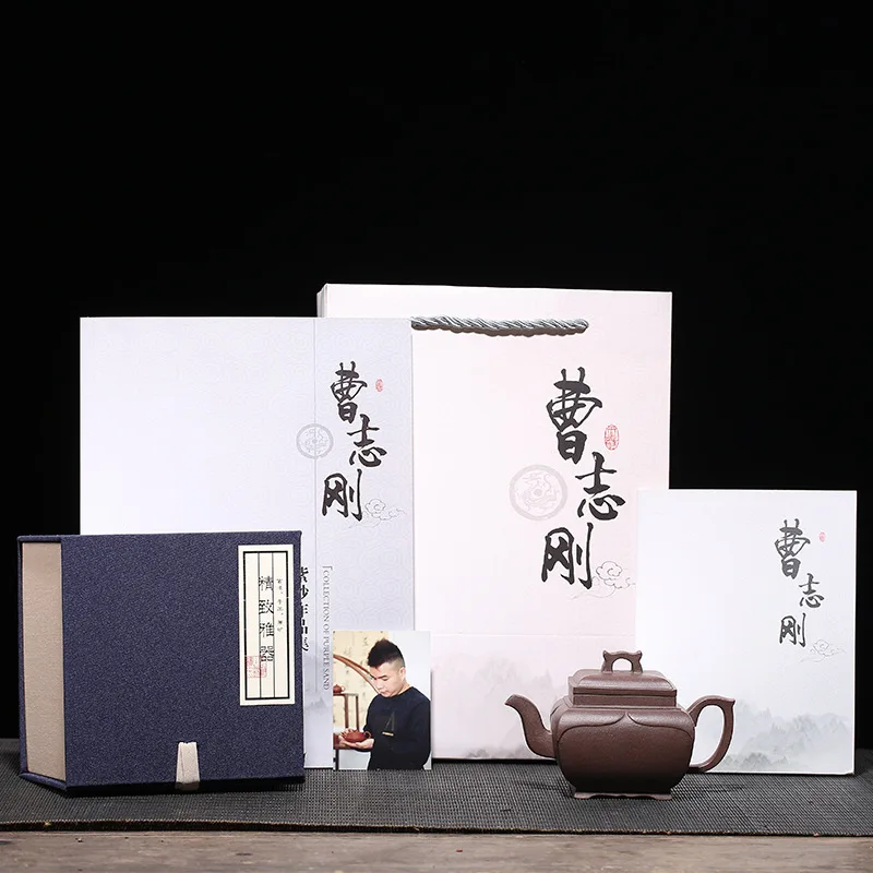 Из Yixing Sijiao фиолетовый песок Huyuan Mine ручная работа бутылка и цветок алмаза Sifang Teaware