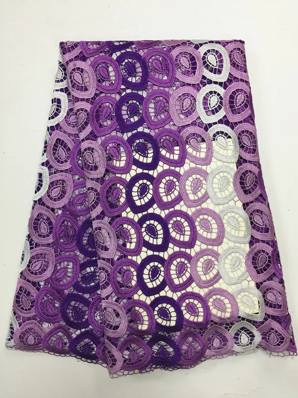 Embroidery guipure African water soluble lace fabric for wedding dress high quality swiss voile cord 5y/lot L50025H | Дом и сад