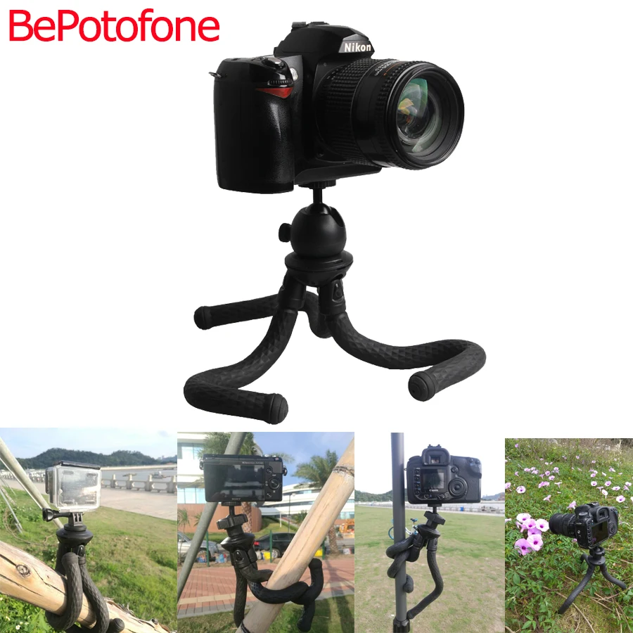 BePhotofone Осьминог смартфон штатив Гибкая подставка адаптер Gorillapod для Gopro Hero 6 5 sj40