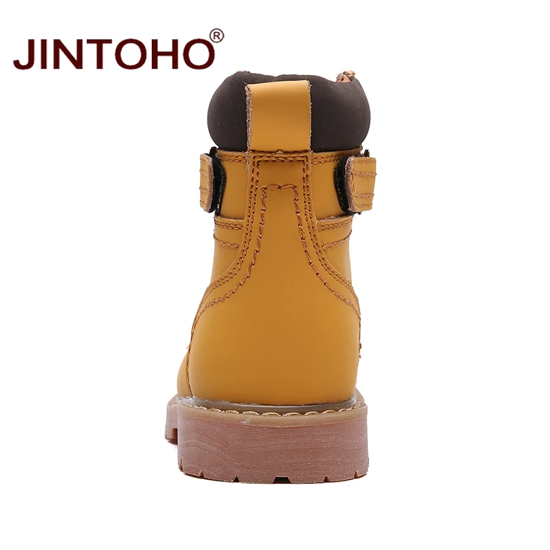 JINTOHO/зимние мужские ботинки; высококачественные мужские ботинки из натуральной кожи; рабочие и защитные ботинки; модная зимняя рабочая обувь из натуральной кожи