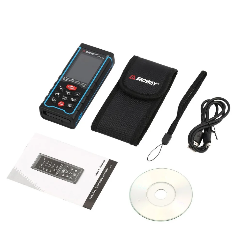 SNDWAY SW S100 100 м ручной лазерный измеритель расстояния дальномер trena Лазерная Лента