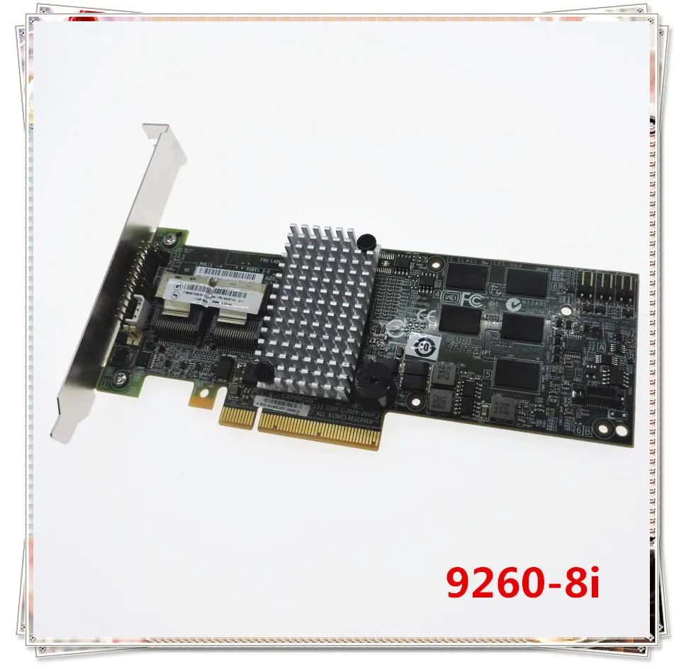 

LSI MegaRAID SAS 9260-8i 8 port 256MB cache SFF8087 6Gb RAID0.1.5.6 PCI-E 2.0 X8 Controller Card
