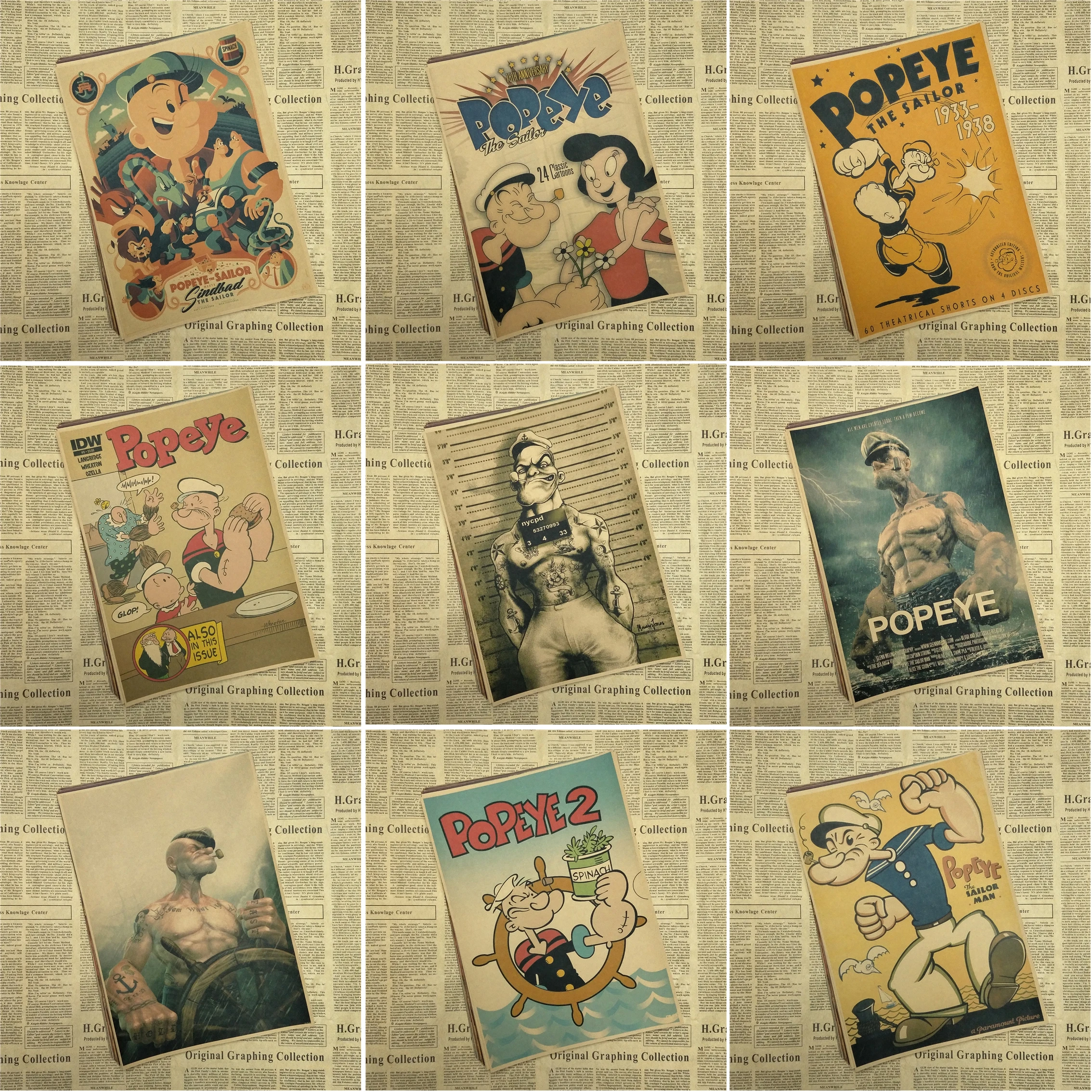 Попью моряк с Бетти бооп/классический фильм/крафт-бумага/плакат для бара/Ретро