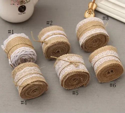 1 рулон винтажная кружевная окантовка гессианская ткань мешковатая лента