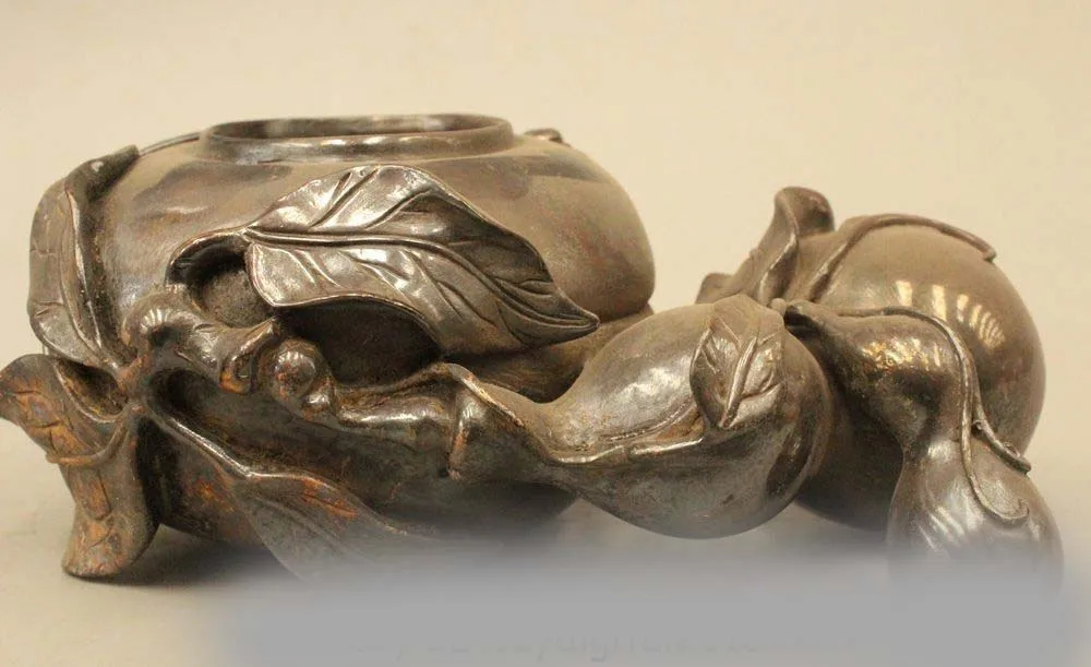 Помечено Китай Китайский Народная Старый Чистая Бронзовый тыквы calabash Горшок