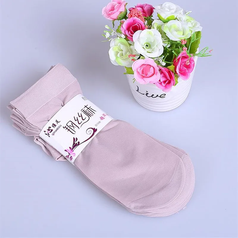 10 пар бархатных шелковых женских носков Мягкие хлопковые носки эластичные