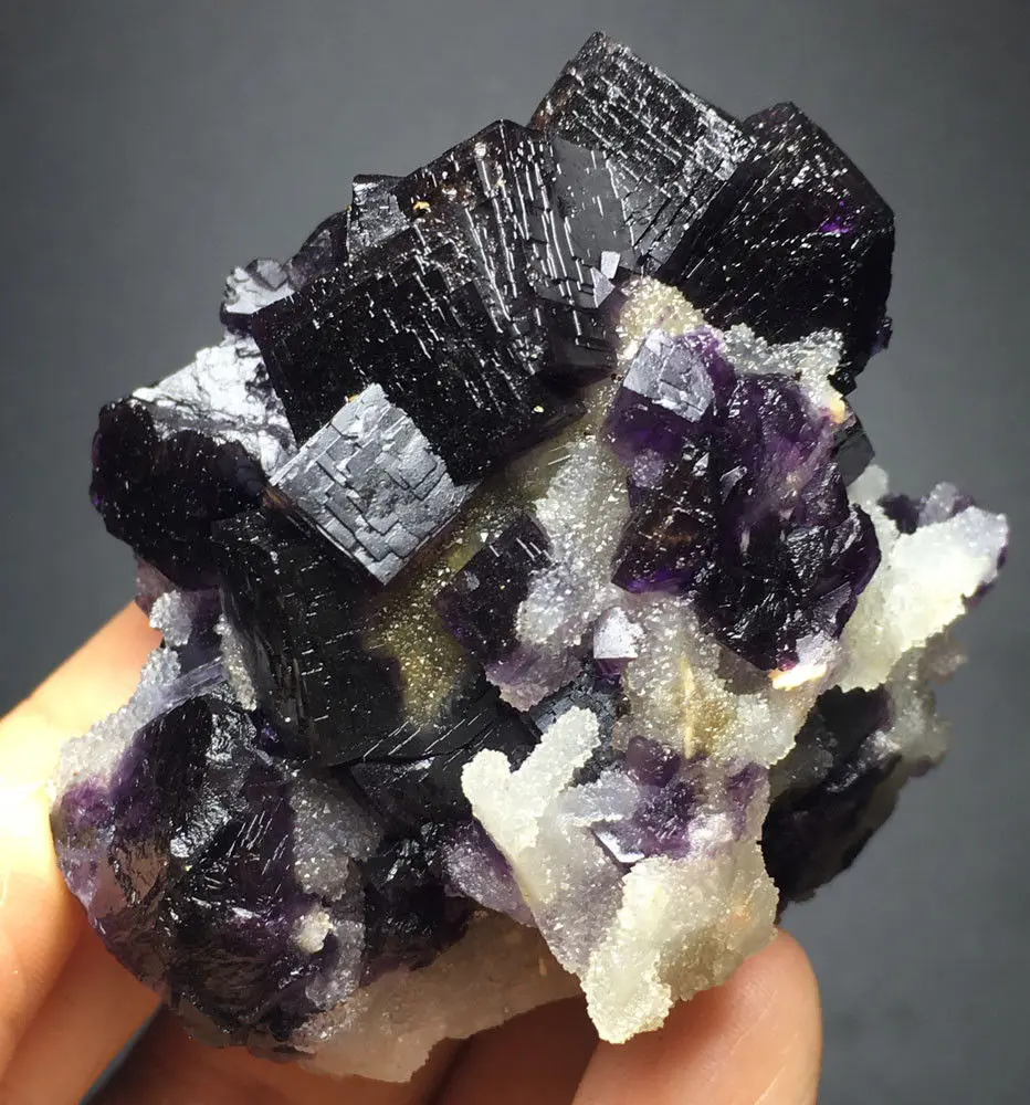 96 г фиолетовый флюорит красочный Кристал фантом кластер минеральный образец