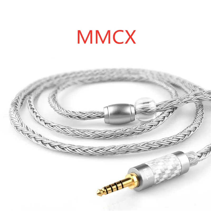 4.4mm MMCX Grey TRN 16 Core 4,4 мм Баланс Обновление кабель наушники HIFI посеребренный медный кабель MMCX/2PIN 0,78 0,75 мм Интерфейс замена кабелей - Цвет: 4.4mm MMCX Grey