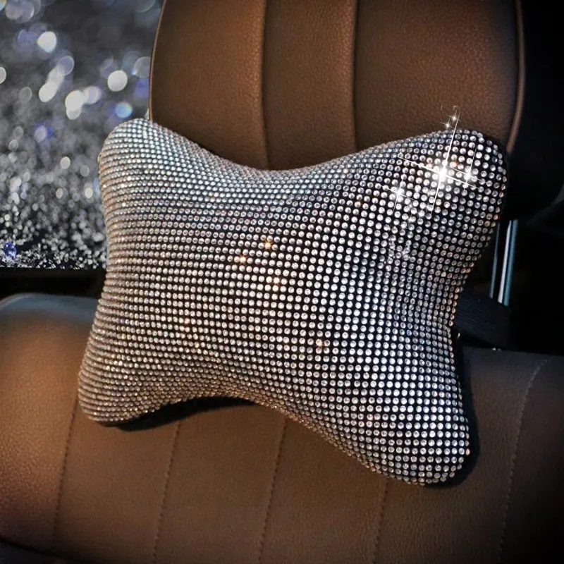 Bling со стразами и кристаллами подушка для шеи в автомобиль поддержка талии Алмаз