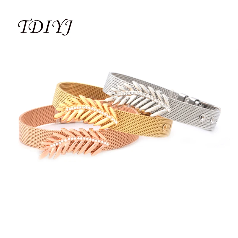 3 шт./комплект браслет из нержавеющей стали с кристаллами | Украшения и аксессуары