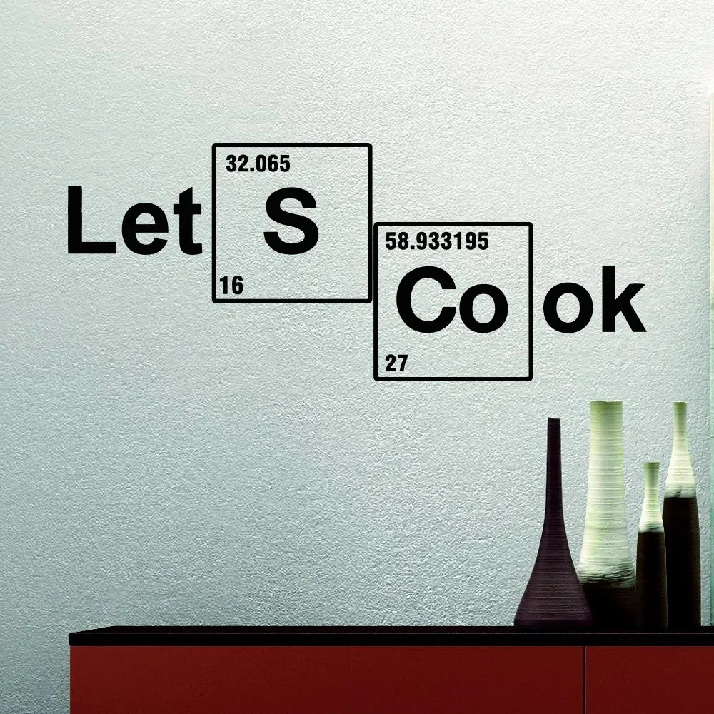 

Let's Cook Periodic Table Elements Wall Decals Vinyl Stickers Custom Decal Vinyl Lettering Quotes Wall Art Home Decor Kitchen