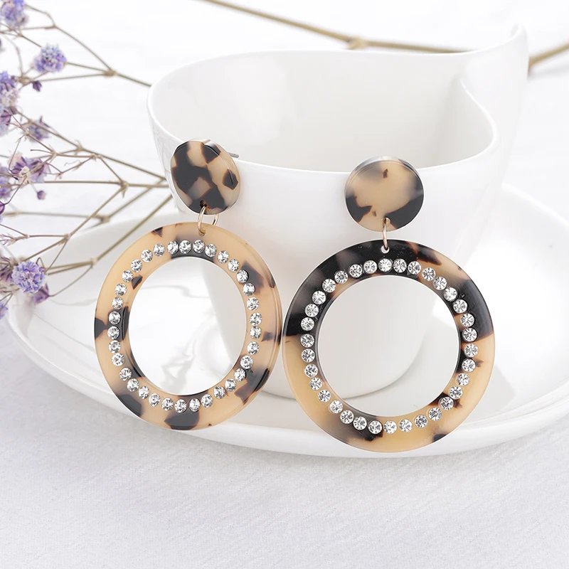 2019 реальные Aretes серьги новые леопардовые Висячие для женщин большие