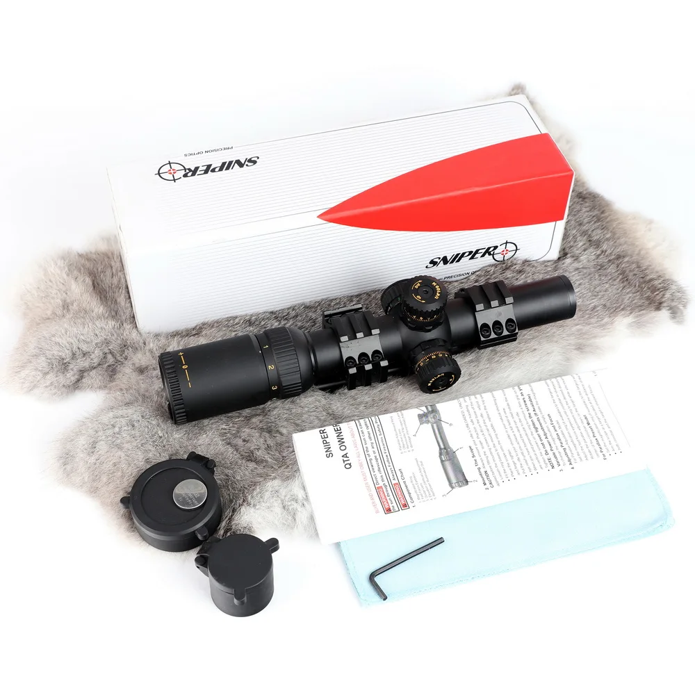 Снайпер NT 1 6X24 L Охота Riflescopes тактический оптический прицел компактный Mil dot стекло