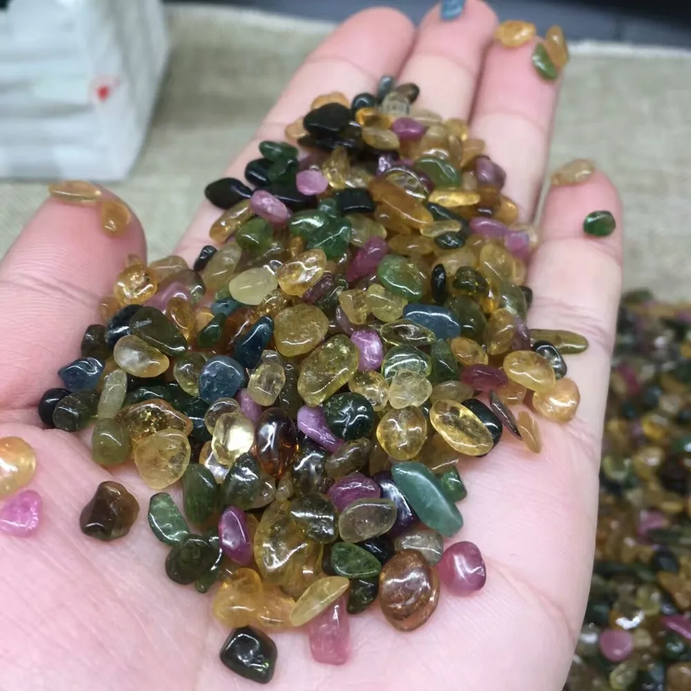 Оптовая продажа натуральный желтый и зеленый турмалин хрустальный камень горный