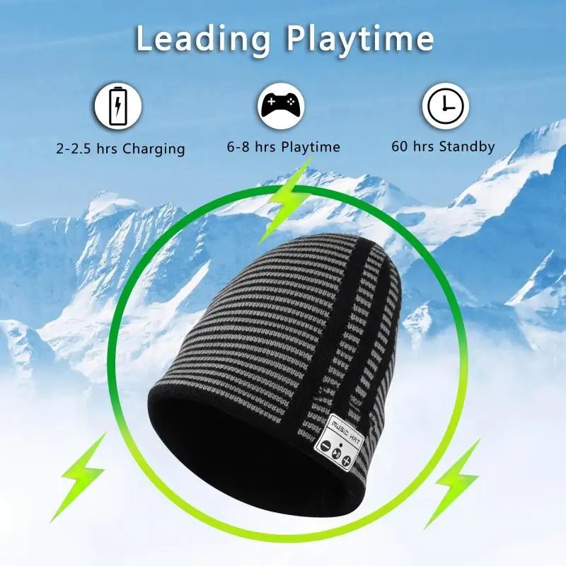 Bluetooth Beanie музыкальная шапка беспроводные наушники шапочка встроенный микрофон