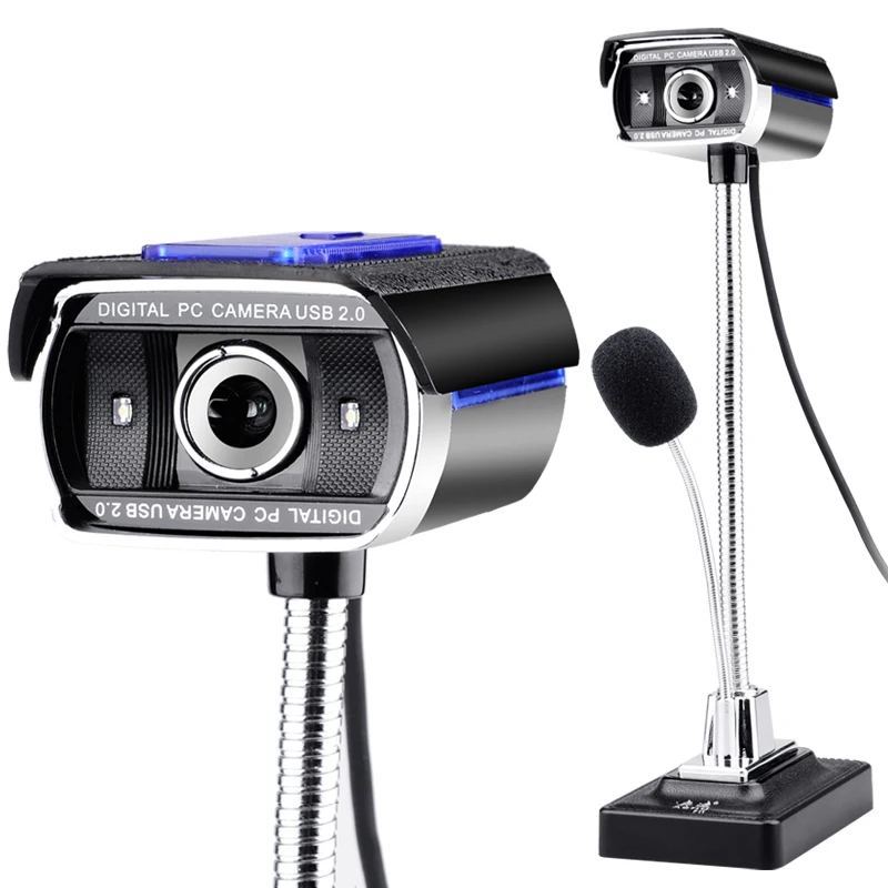 

2022. Проводные веб-камеры USB 2,0 для ПК, ноутбука, видеокамера с регулируемым углом, светодиодный светодиодное ночное видение с микрофоном